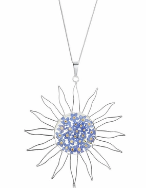 Shrieking Violet Necklace Forget Me Not Sun Large Silver