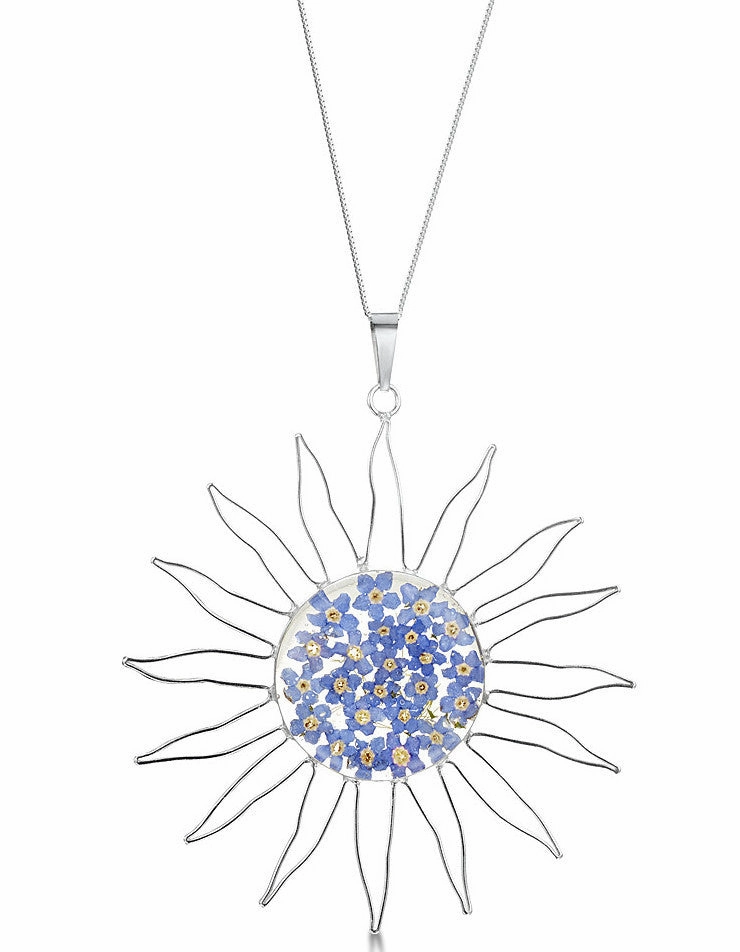 Shrieking Violet Necklace Forget Me Not Sun Large Silver