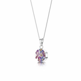 Shrieking Violet Purple Haze Sterling Silver Round Necklace