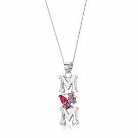 Shrieking Violet Sterling Silver Forget Me Not Rose Mum Necklace