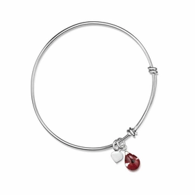 Shrieking Violet Sterling Silver Poppy Adjustable Bangle
