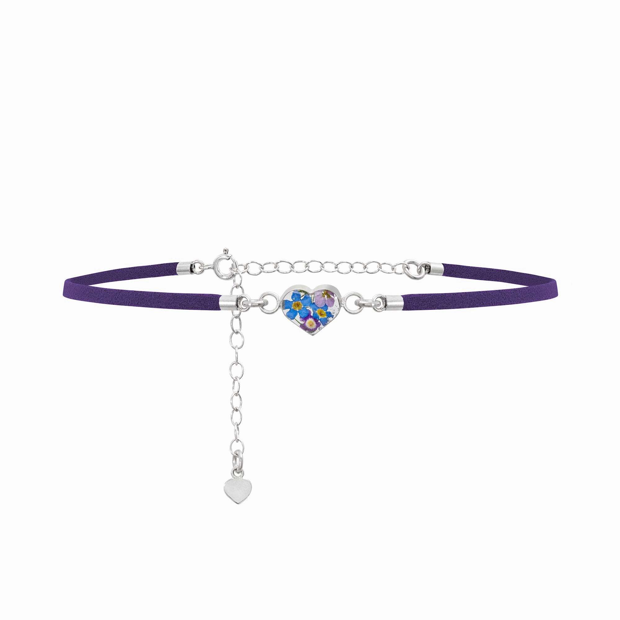 Shrieking Violet Sterling Silver Purple Haze Heart Choker Necklace D