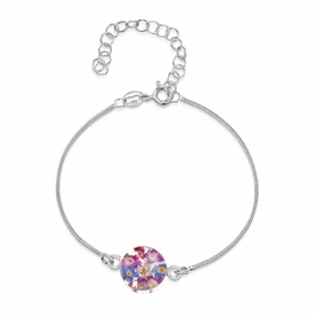 Shrieking Violet Sterling Silver Purple Haze Round Charm Bracelet