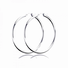Silver 925 Plain Hoop Earring 2mm - HP02-2