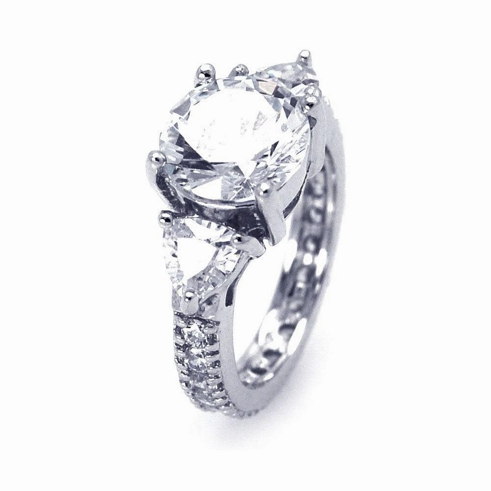 Silver 925 Rhodium Plated CZ Past Present Future Ring - STR00530