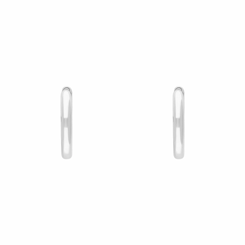 Sterling Silver 12mm Round Hoop Earrings