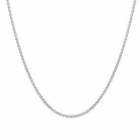 Sterling Silver 16 Inch Large Spiga Chain