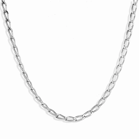 Sterling Silver 16 Inch Paper Link Chain