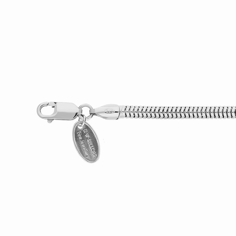 Sterling Silver 16 Inch Rounded Snake Chain
