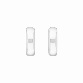 Sterling Silver 16mm Round Domed Hoop Earrings