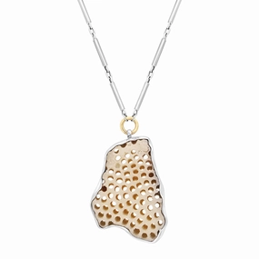 Sterling Silver 18ct Yellow Gold Coquina Unique Necklace D
