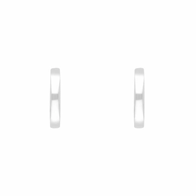 Sterling Silver 18mm Round Domed Hoop Earrings