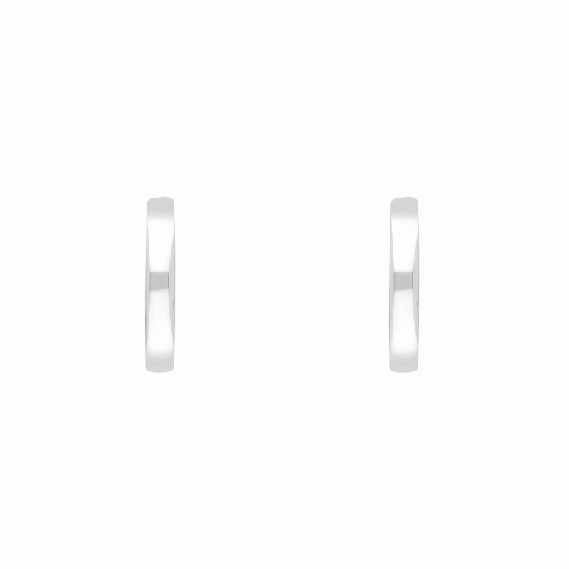Sterling Silver 18mm Round Domed Hoop Earrings