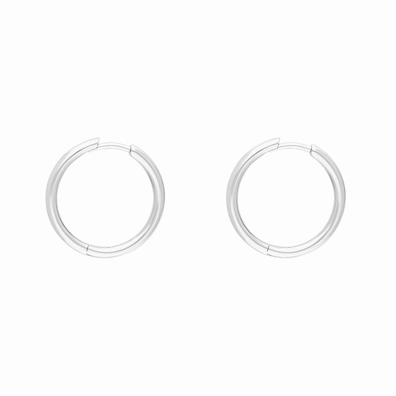 Sterling Silver 19mm Hoop Earrings