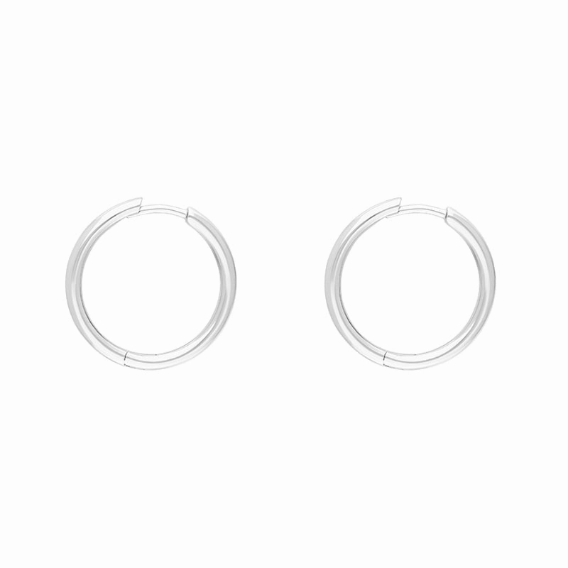 Sterling Silver 19mm Hoop Earrings