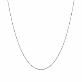 Sterling Silver 20 Inch Trace Link Chain With Adjustable Slider