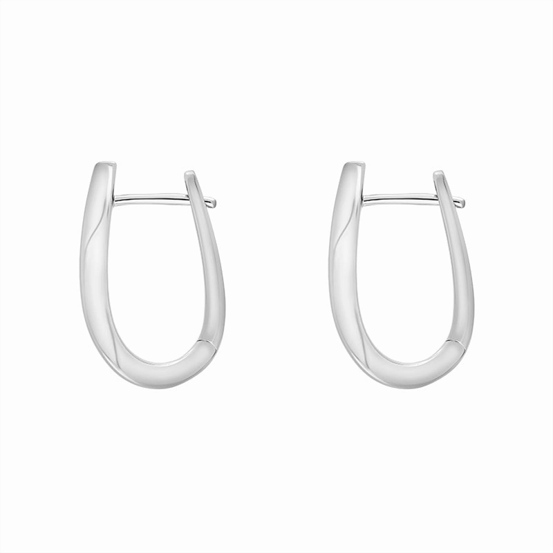 Sterling Silver 20x14mm Twisted Hoop Earrings