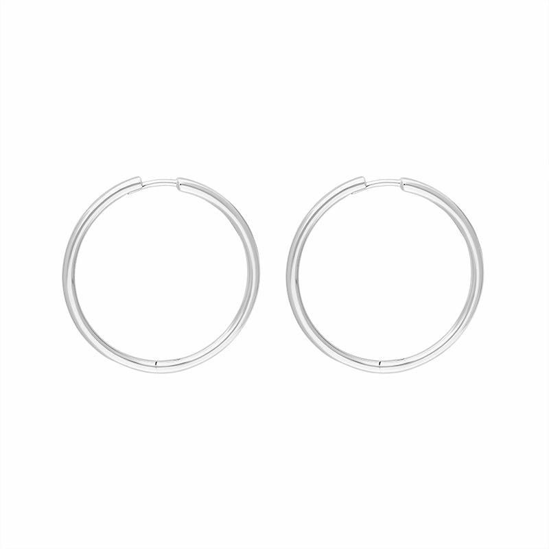 Sterling Silver 30mm Hoop Earrings