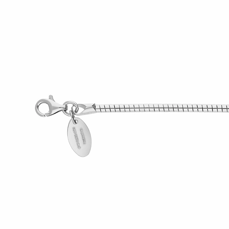 Sterling Silver 42cm Round Flexible Collar Chain D