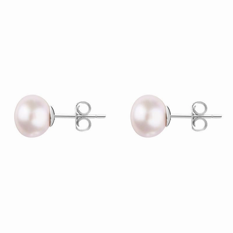 Sterling Silver 5mm Pink Freshwater Pearl Stud Earrings