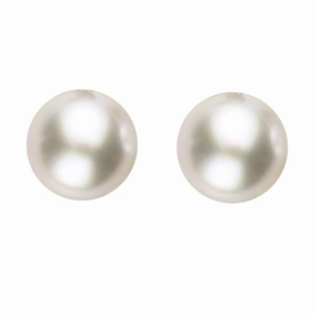 Sterling Silver 6mm White Freshwater Pearl Stud Earrings