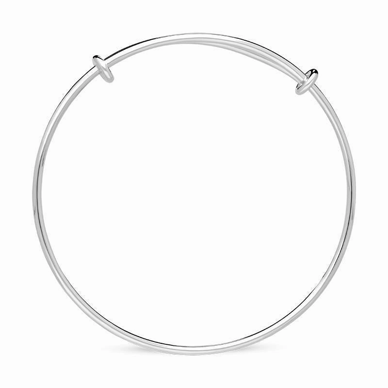 Sterling Silver Adjustable Charm Carrier Bangle