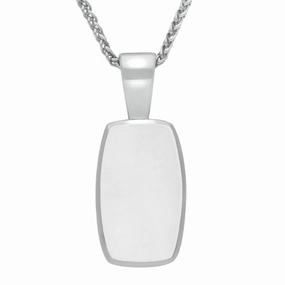 Sterling Silver Bauxite Barrel Shaped Necklace