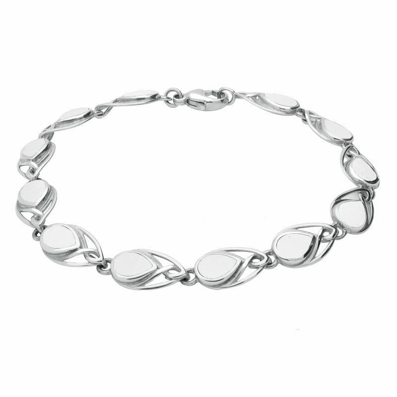 Sterling Silver Bauxite Celtic Pear Shaped Bracelet
