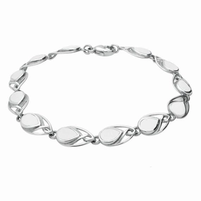 Sterling Silver Bauxite Celtic Pear Shaped Bracelet