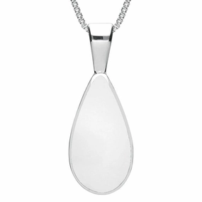 Sterling Silver Bauxite Classic Teardrop Necklace