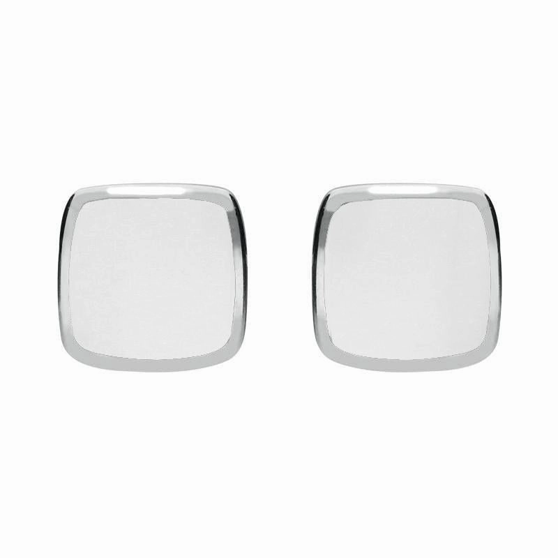 Sterling Silver Bauxite Cushion Stud Earrings