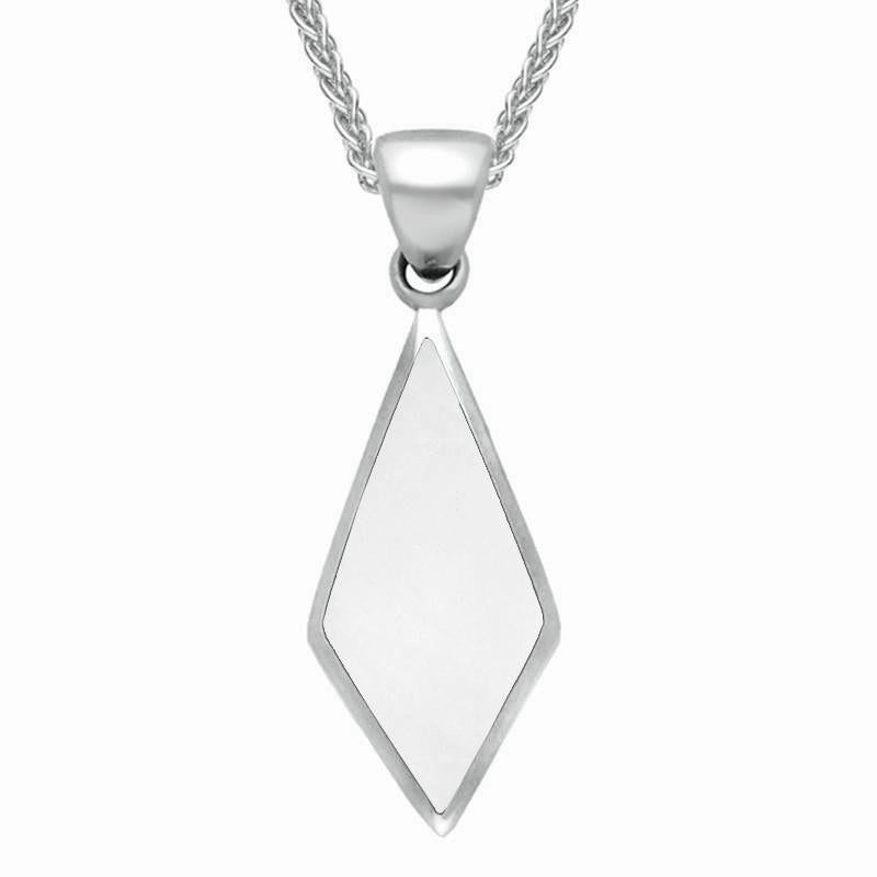 Sterling Silver Bauxite Diamond Shaped Necklace