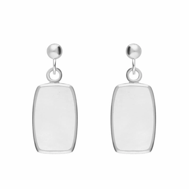 Sterling Silver Bauxite Dinky Barrel Drop Earrings