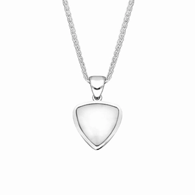 Sterling Silver Bauxite Small Curved Triangle Necklace