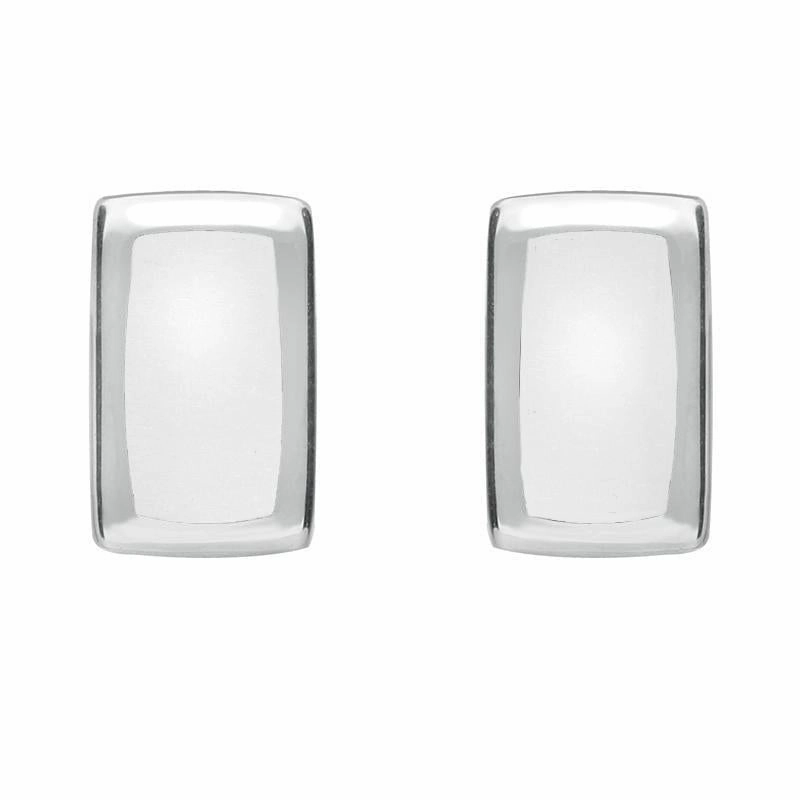 Sterling Silver Bauxite Small Oblong Stud Earrings