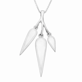 Sterling Silver Bauxite Toscana Three Drop Graduated Necklace