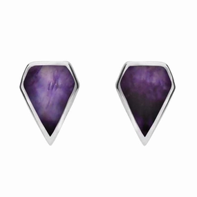 Sterling Silver Blue John Kite Stud Earrings