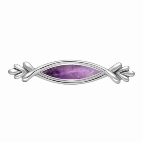 Sterling Silver Blue John Marquise Fleur Brooch