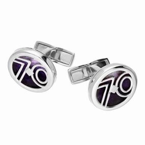 Sterling Silver Blue John Peak District Millstone 70 Cufflinks D