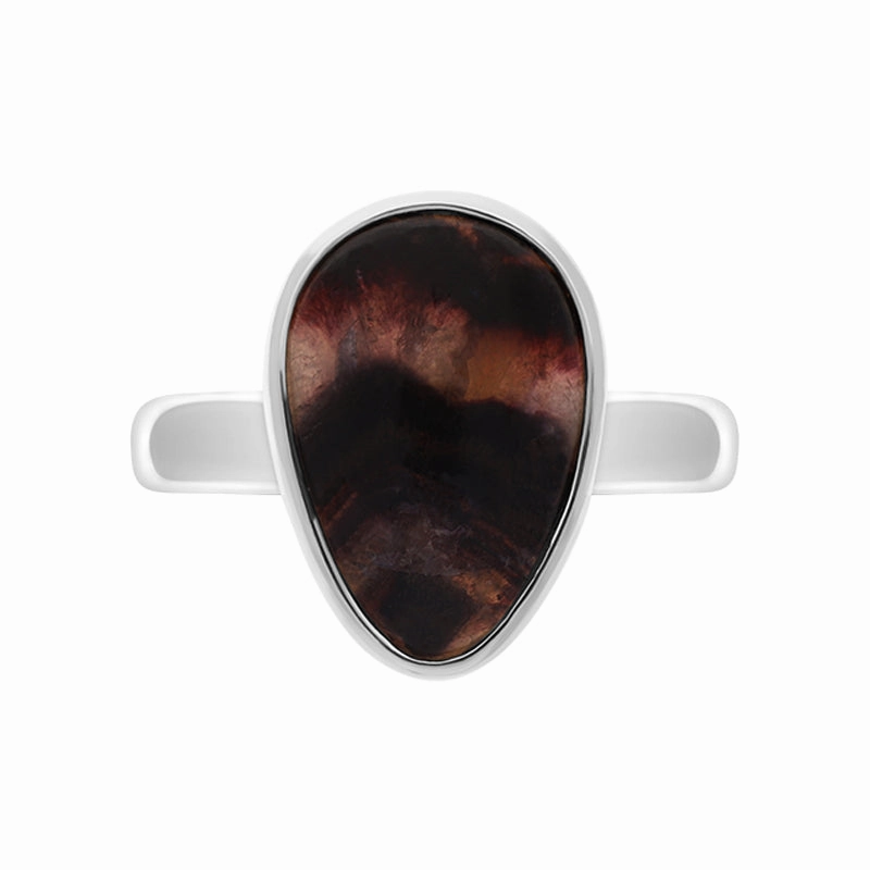 Sterling Silver Blue John Pear Ring D