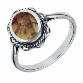 Sterling Silver Blue John Rope Frill Ring