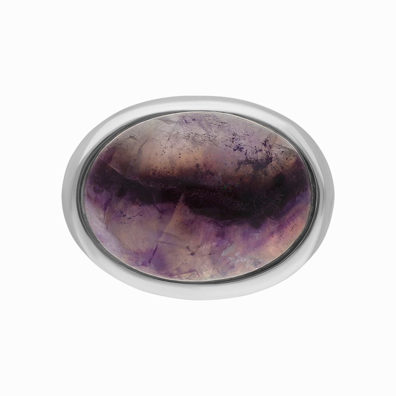 Sterling Silver Blue John Wide Oval Flow Ring D