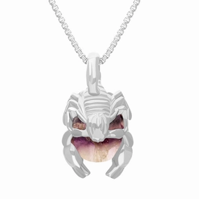 Sterling Silver Blue John Zodiac Scorpio 9mm Bead Pendant
