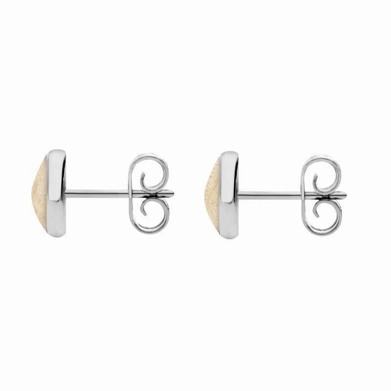 Sterling Silver Coquina 6mm Classic Medium Round Stud Earrings