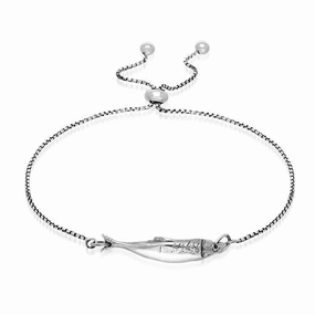 Sterling Silver Emma Stothard Silver Darling Petite Adjustable Bracelet
