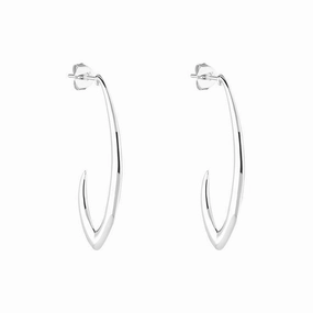 Sterling Silver Fish Hook Style Hoop Earrings