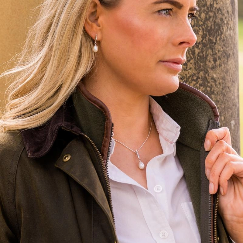 Sterling Silver Freshwater Pearl Drop Necklace