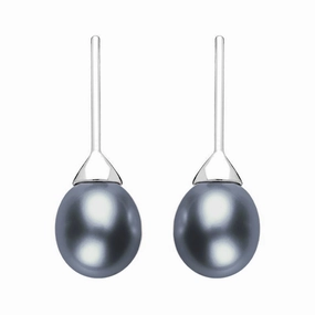 Sterling Silver Freshwater Pearl Hook Earrings