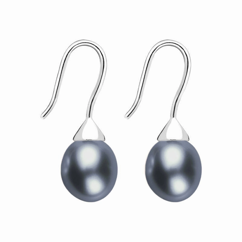 Sterling Silver Freshwater Pearl Hook Earrings