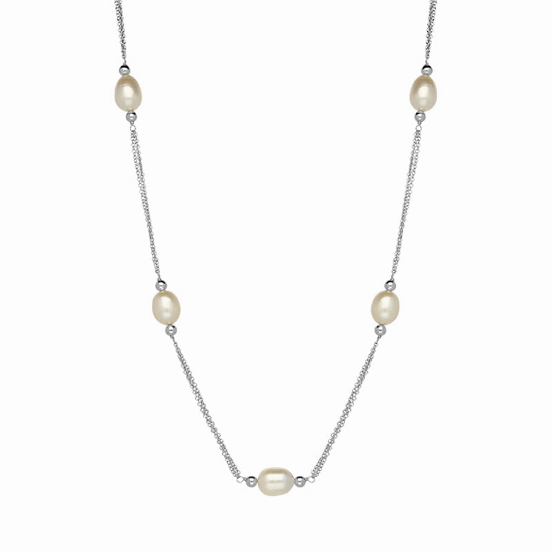 Sterling Silver Freshwater Pearl Necklet